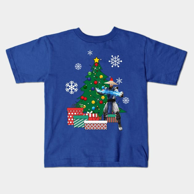 Raiden Around The Christmas Tree Mortal Kombat Kids T-Shirt by Nova5